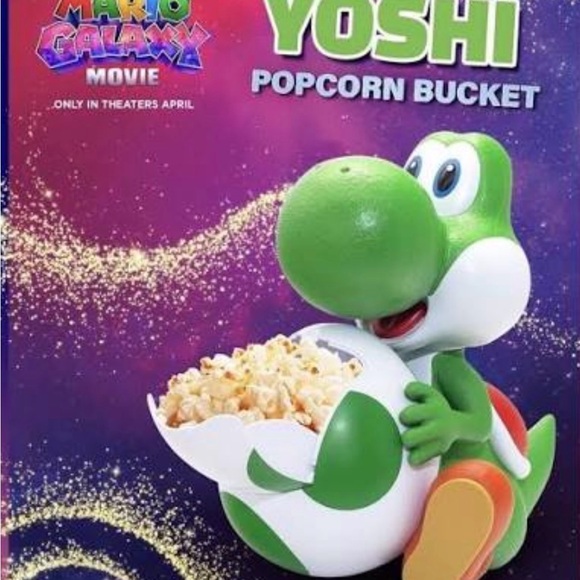 Super Mario Galaxy Yoshi Popcorn Bucket Brand New Ship fast Luigi princess peach